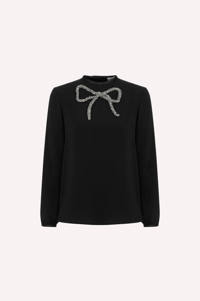 Embroidered Bow Shirt