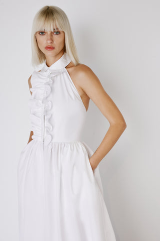 Ruffled Collar Dress Dice Kayek