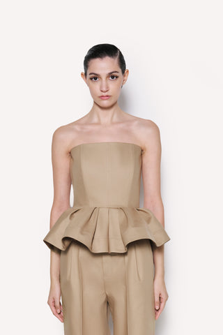 Strapless Peplum Bustier Top | DICE KAYEK – Dice Kayek