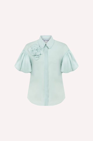 Floral Embroidered Silk Shirt