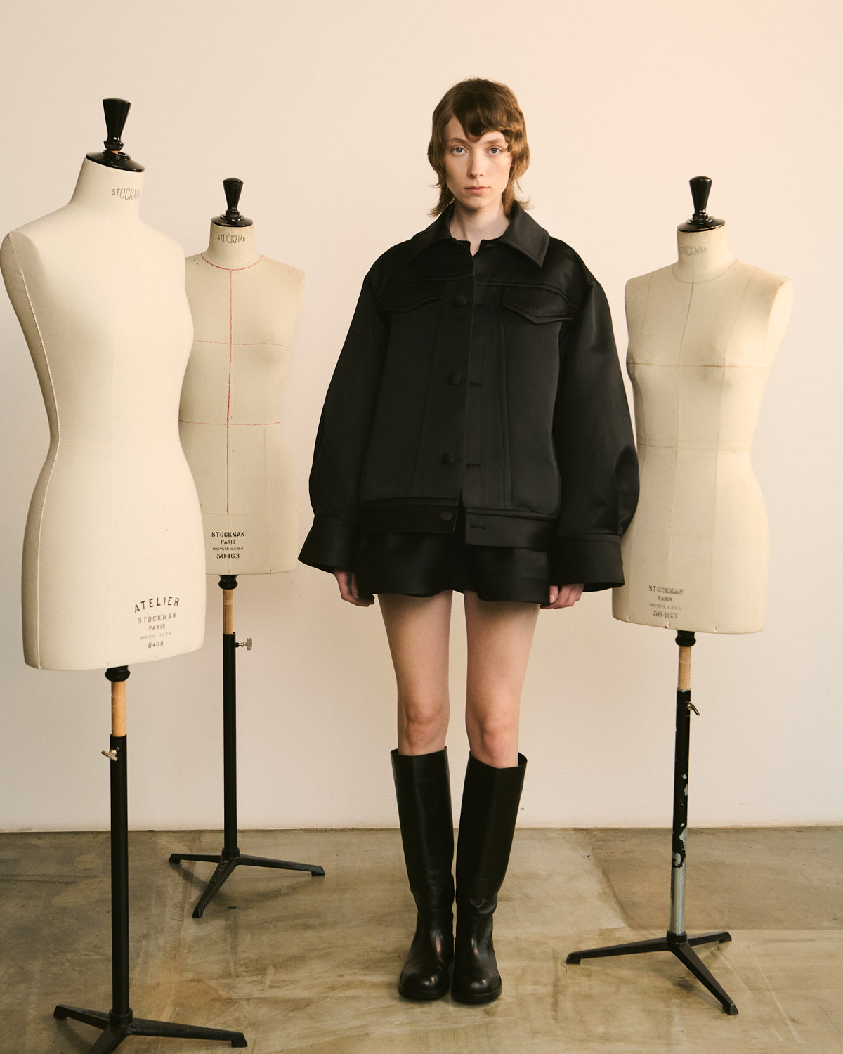 Black Satin Oversized Jacket