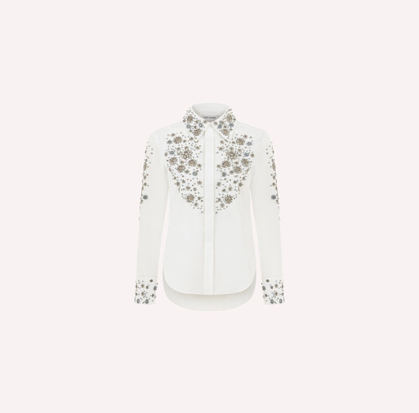 Embellished Cotton Classic Shirt