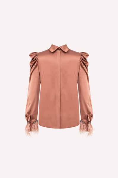 Feather Trimmed Shirt