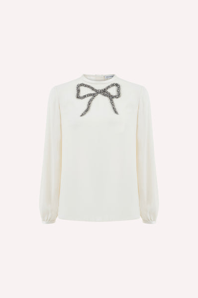 Embellished Bow Shirt