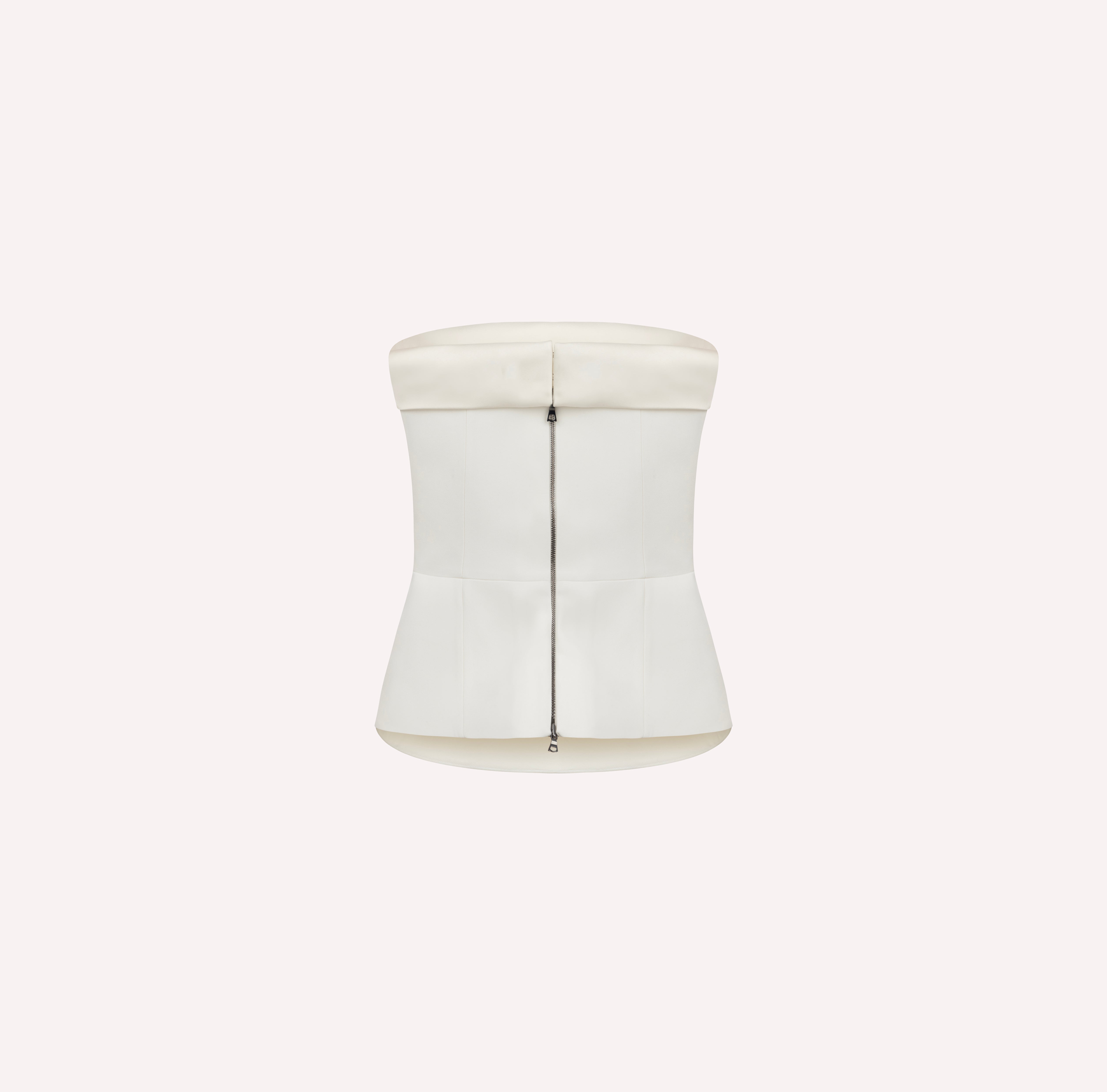 Strapless Off White Corset Top