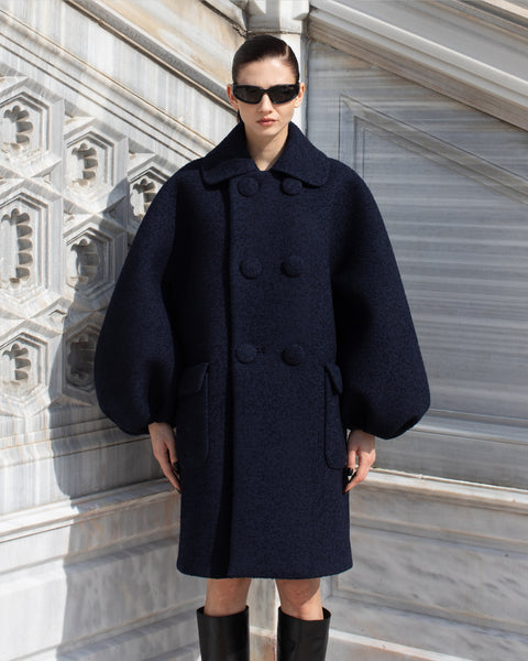 Oversized Wool Blend Coat