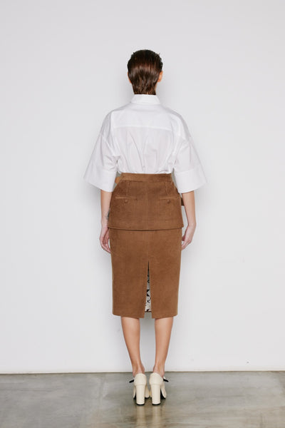 Corduroy Pencil Skirt