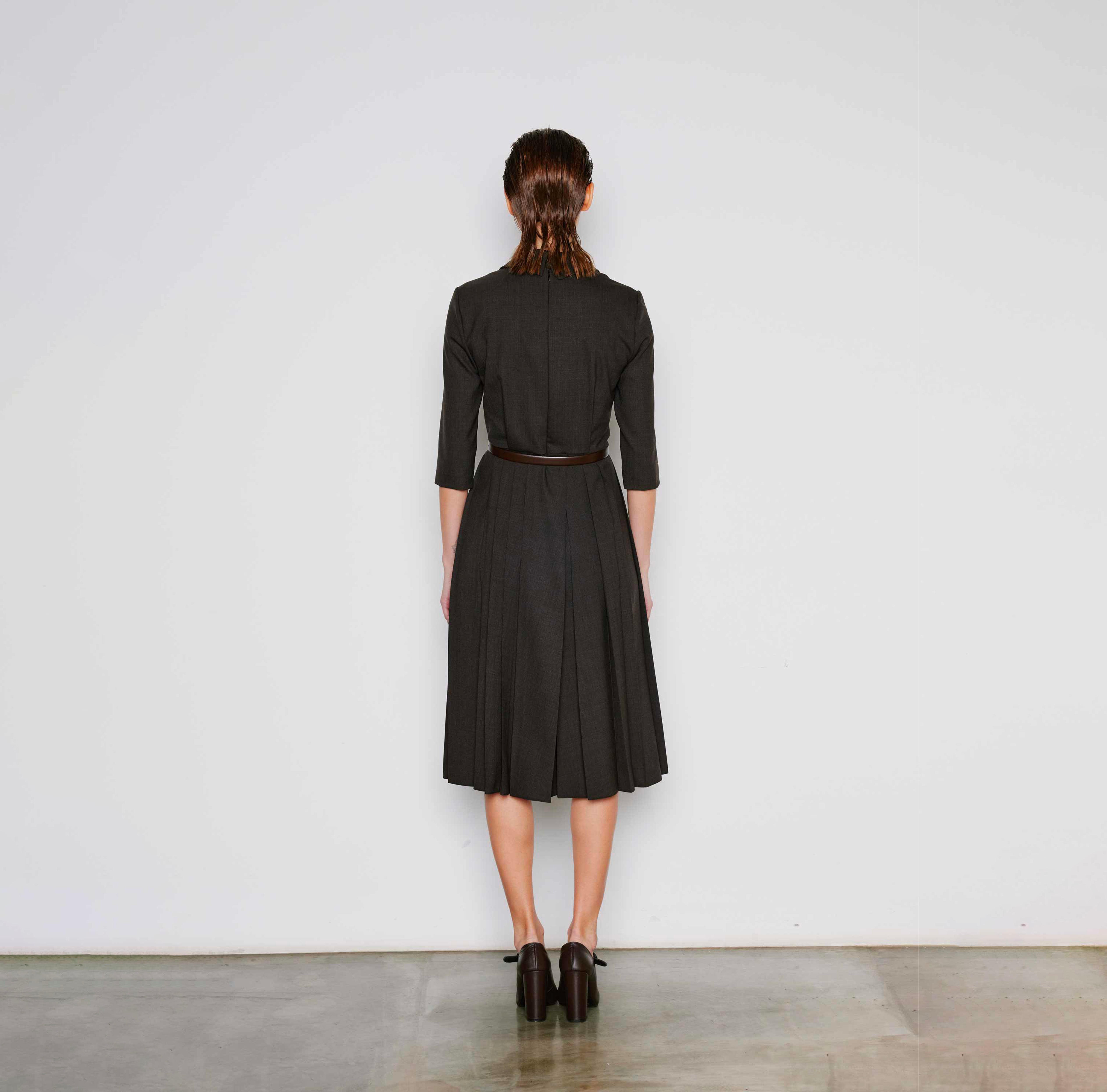 Sculpted Cool Wool Dress