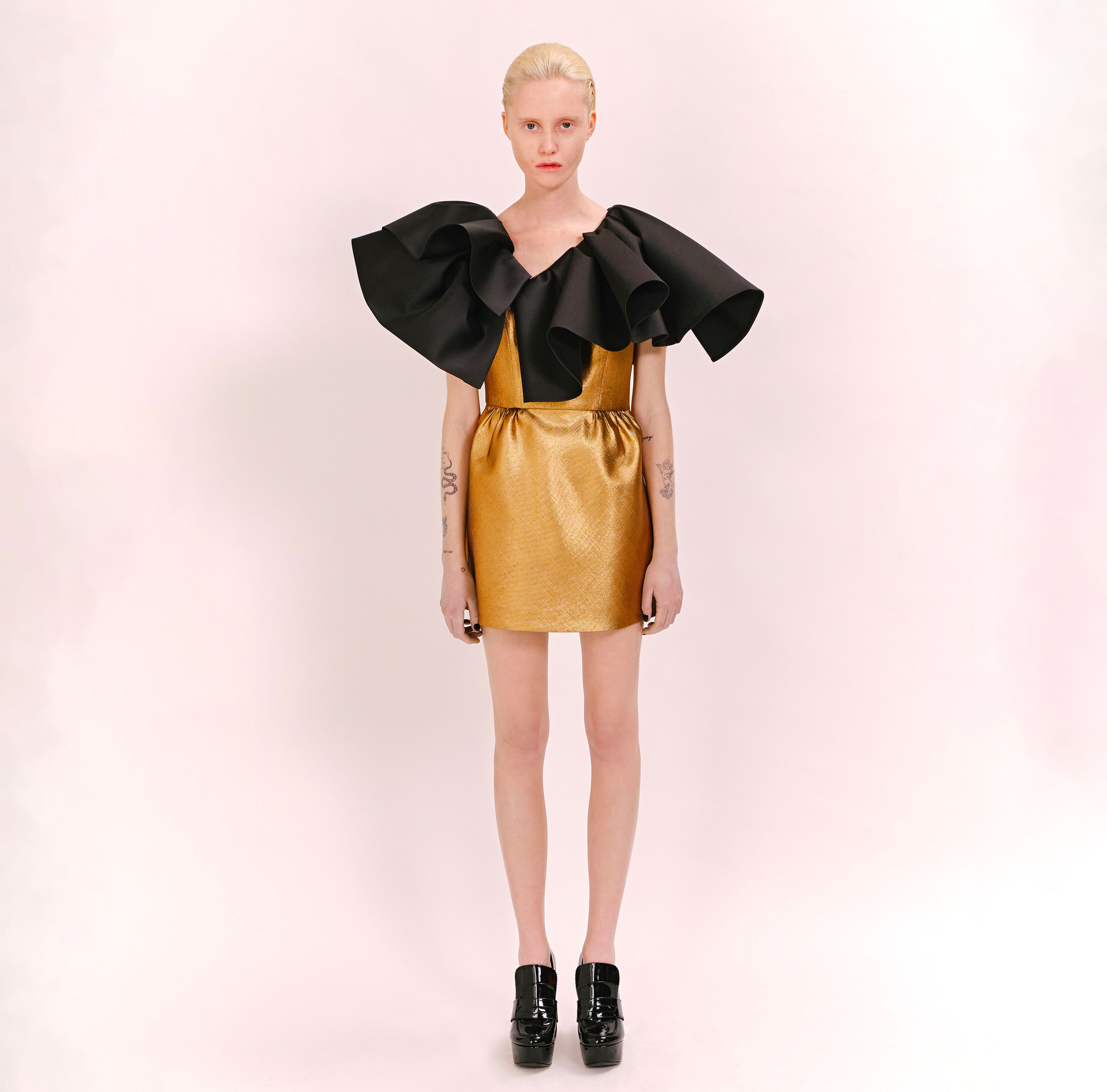 Architectural Ruffled Dress