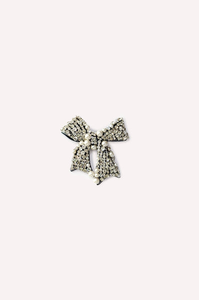 Bow Brooch with Pearls