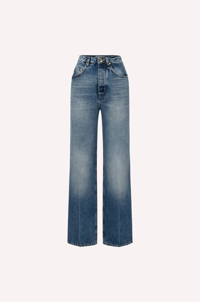 Straight Leg Denim Pants