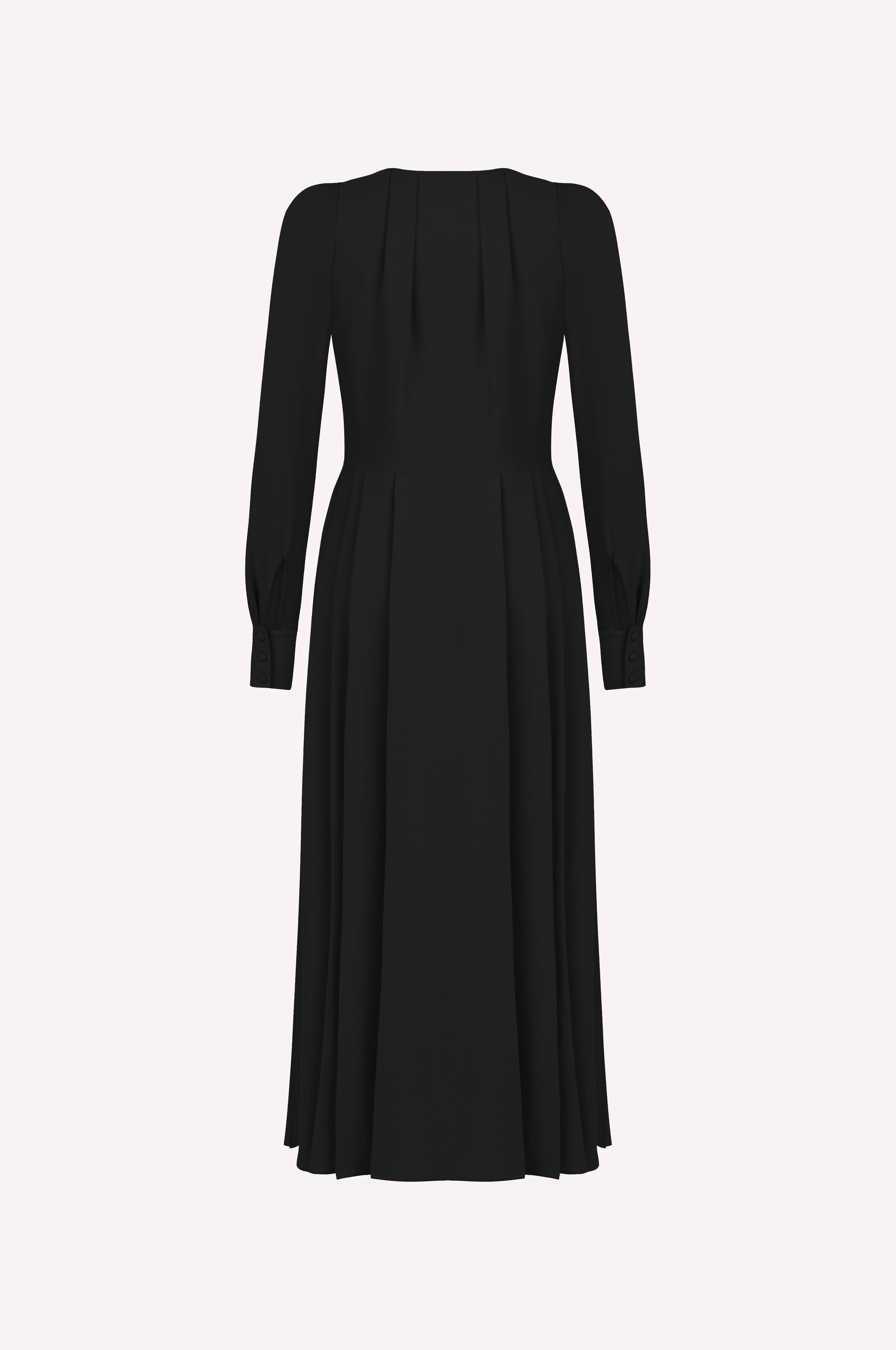 Long Dress with Button Detail