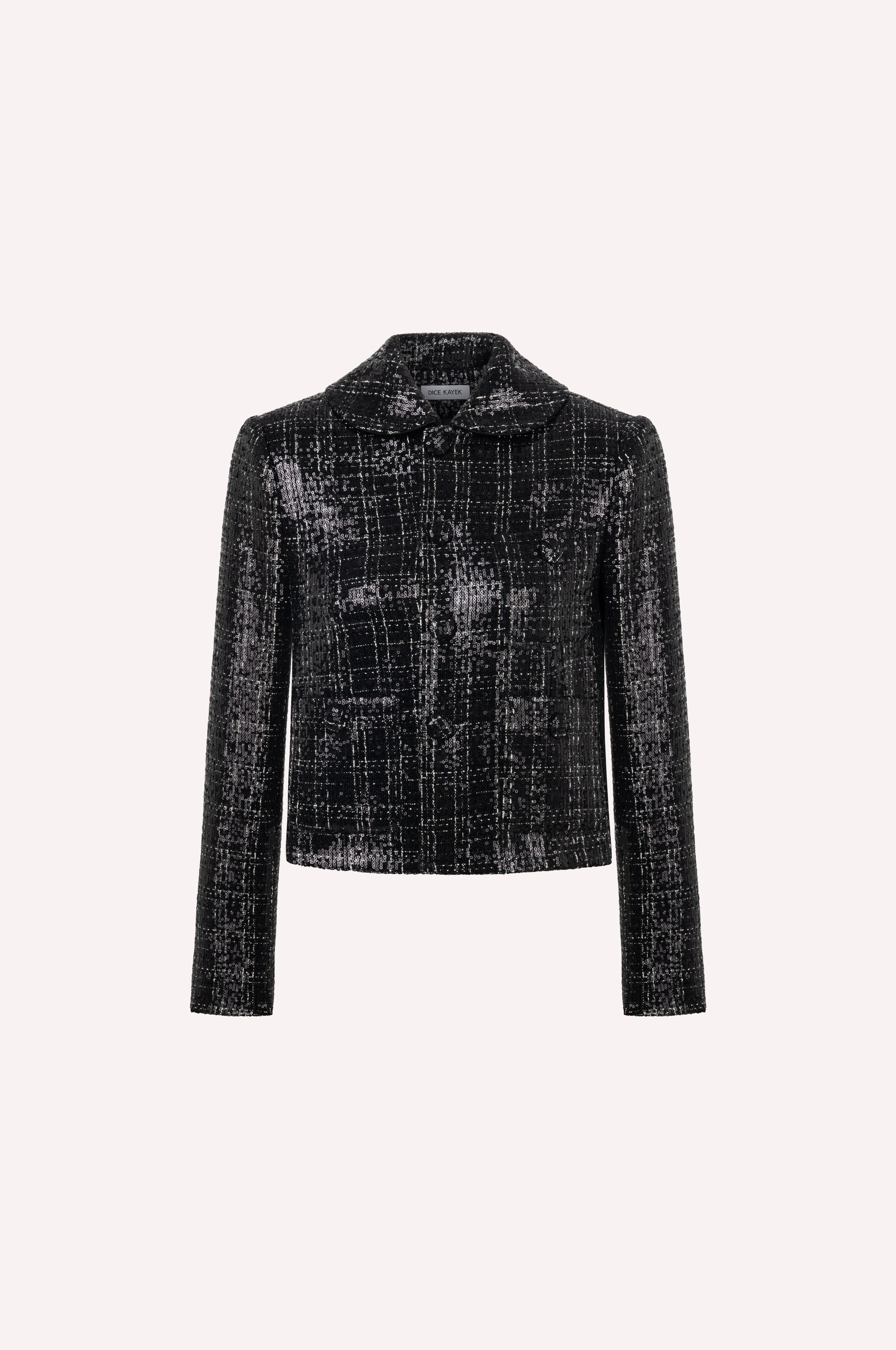 シェリエGlitter tweed jacket Black美品 FW24V526CHLBLACKFRONT.jpg?v=