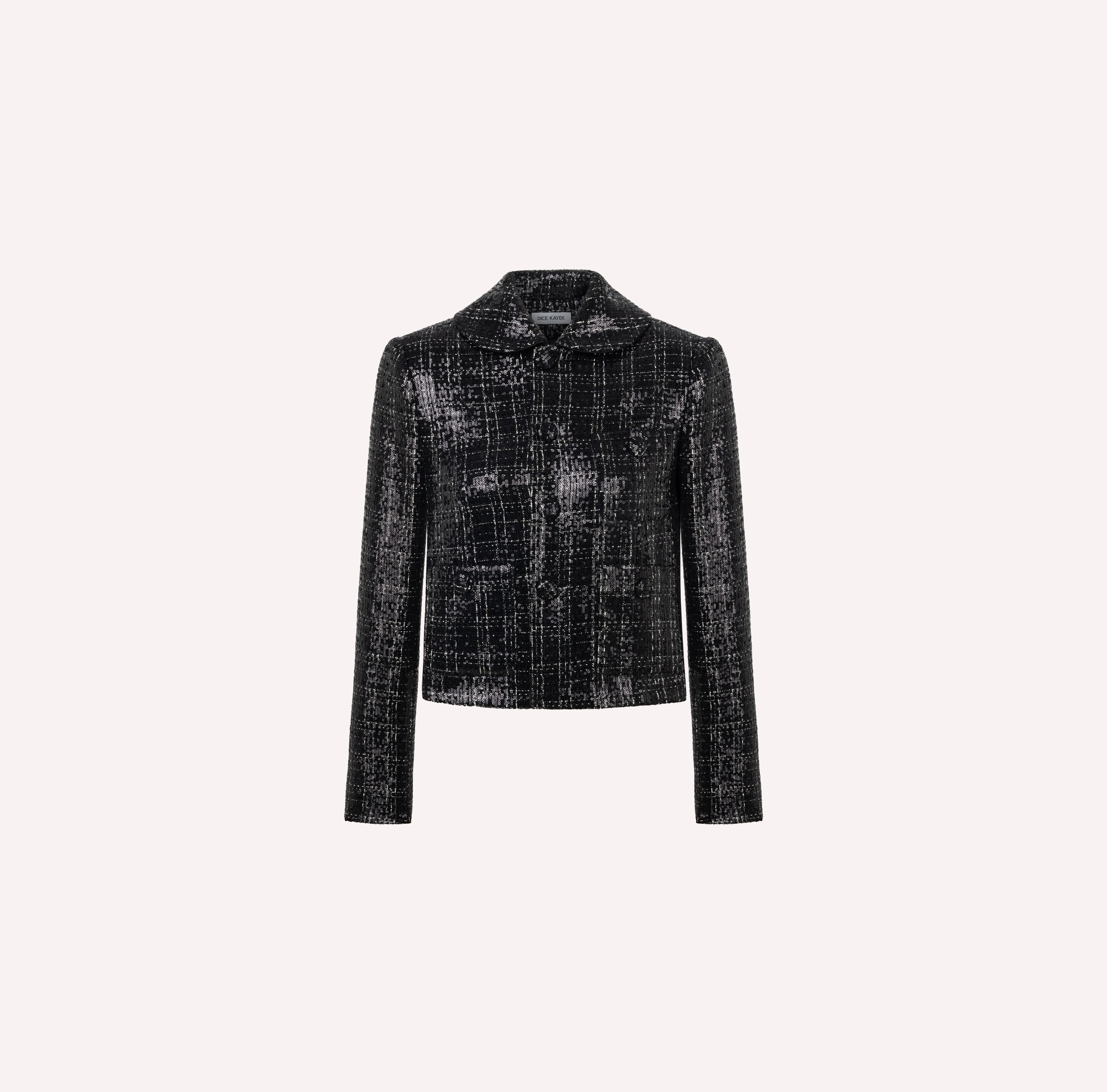 Black & Silver Tweeded Jacket