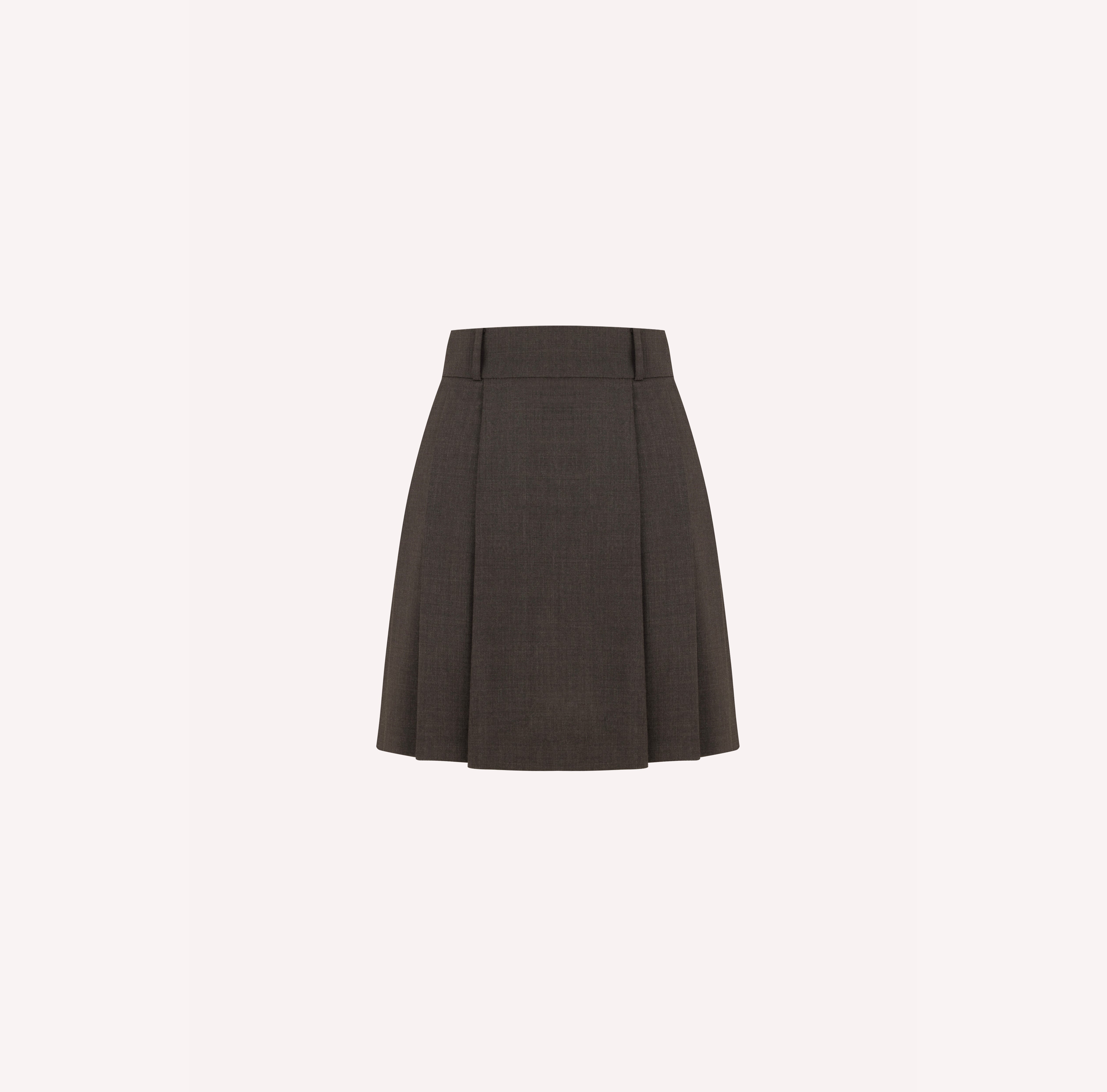 Structured Pleated Mini Skirt