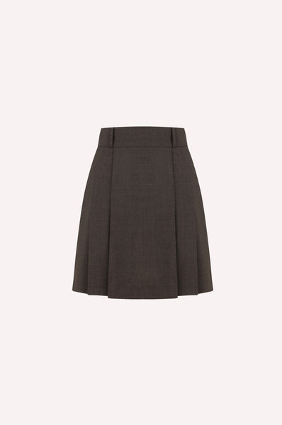 Structured Pleated Mini Skirt