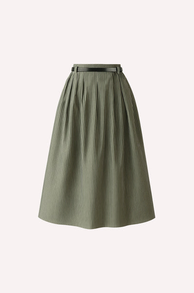 Midi Stripped Cotton Skirt