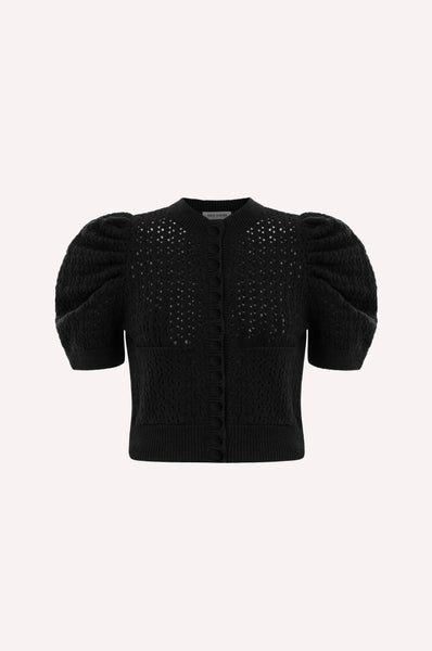 Knit Sweater with Puff Sleeves