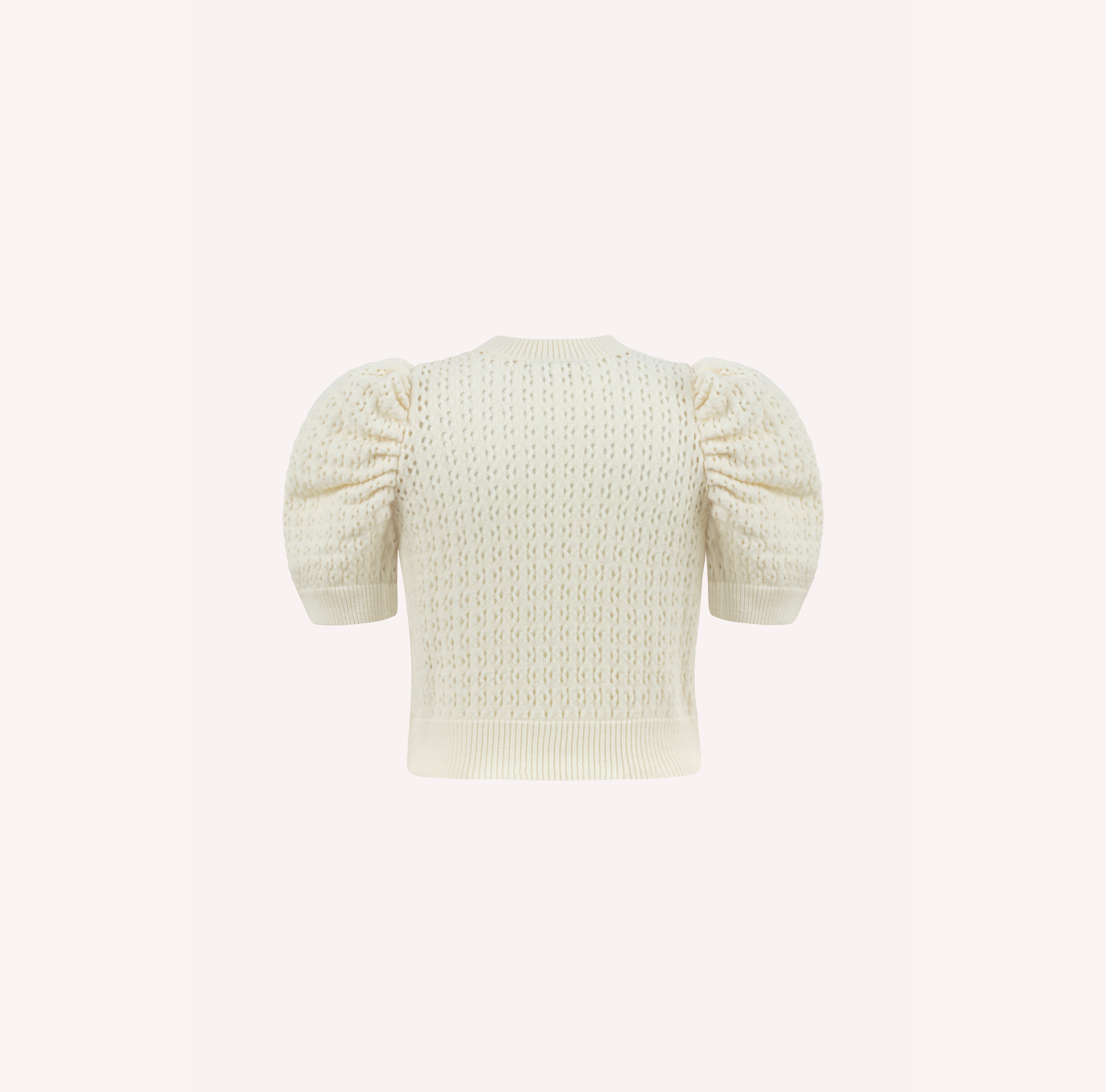 Knit Sweater with Puff Sleeves