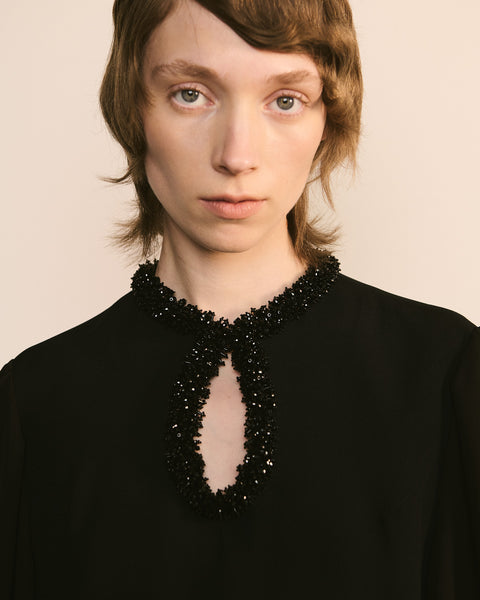 Embellished Keyhole Dress