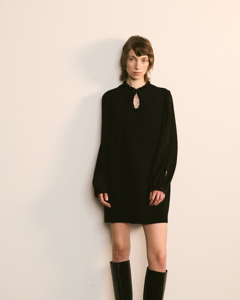 Embellished Keyhole Dress