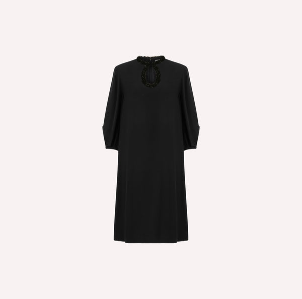 Embellished Keyhole Dress