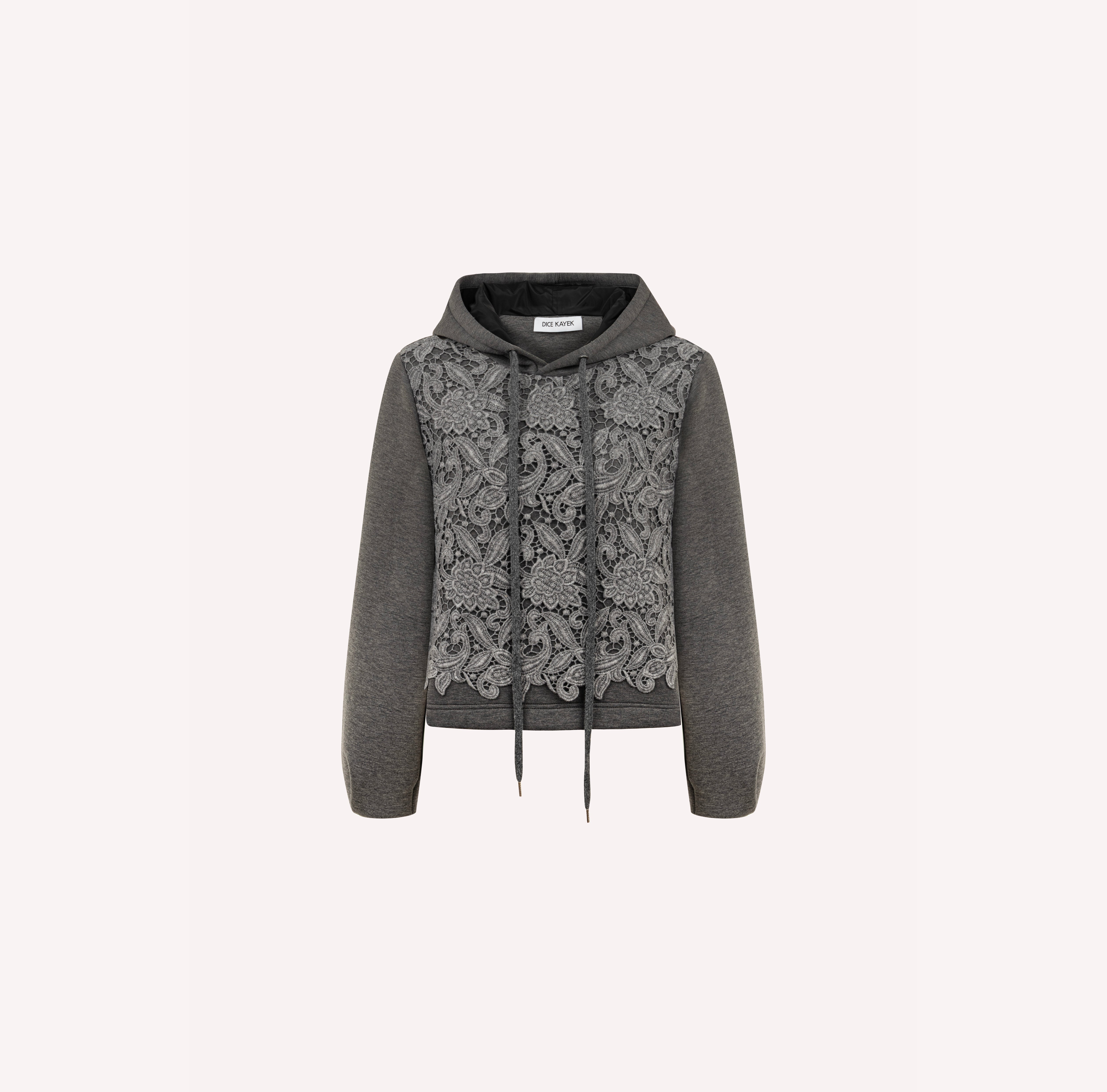 Lace Embroidered Sweatshirt