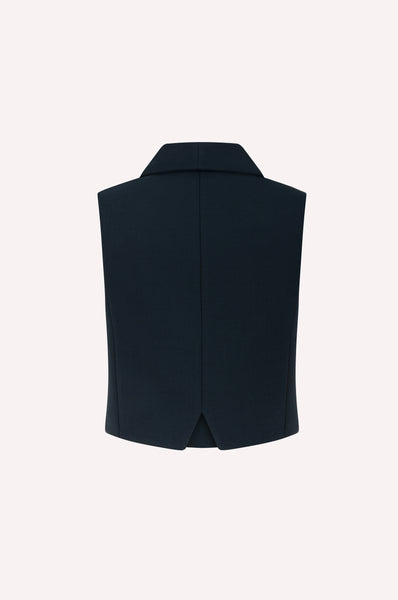 Embroidered Vest with Crystal Embellishments