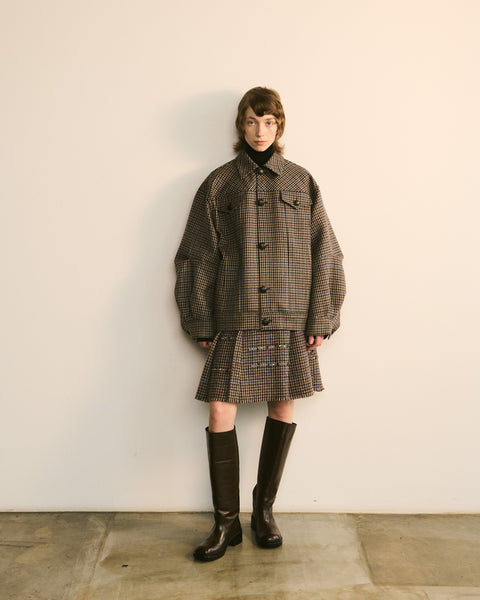 Oversized Houndstooth Jacket