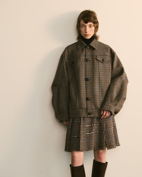 Oversized Houndstooth Jacket