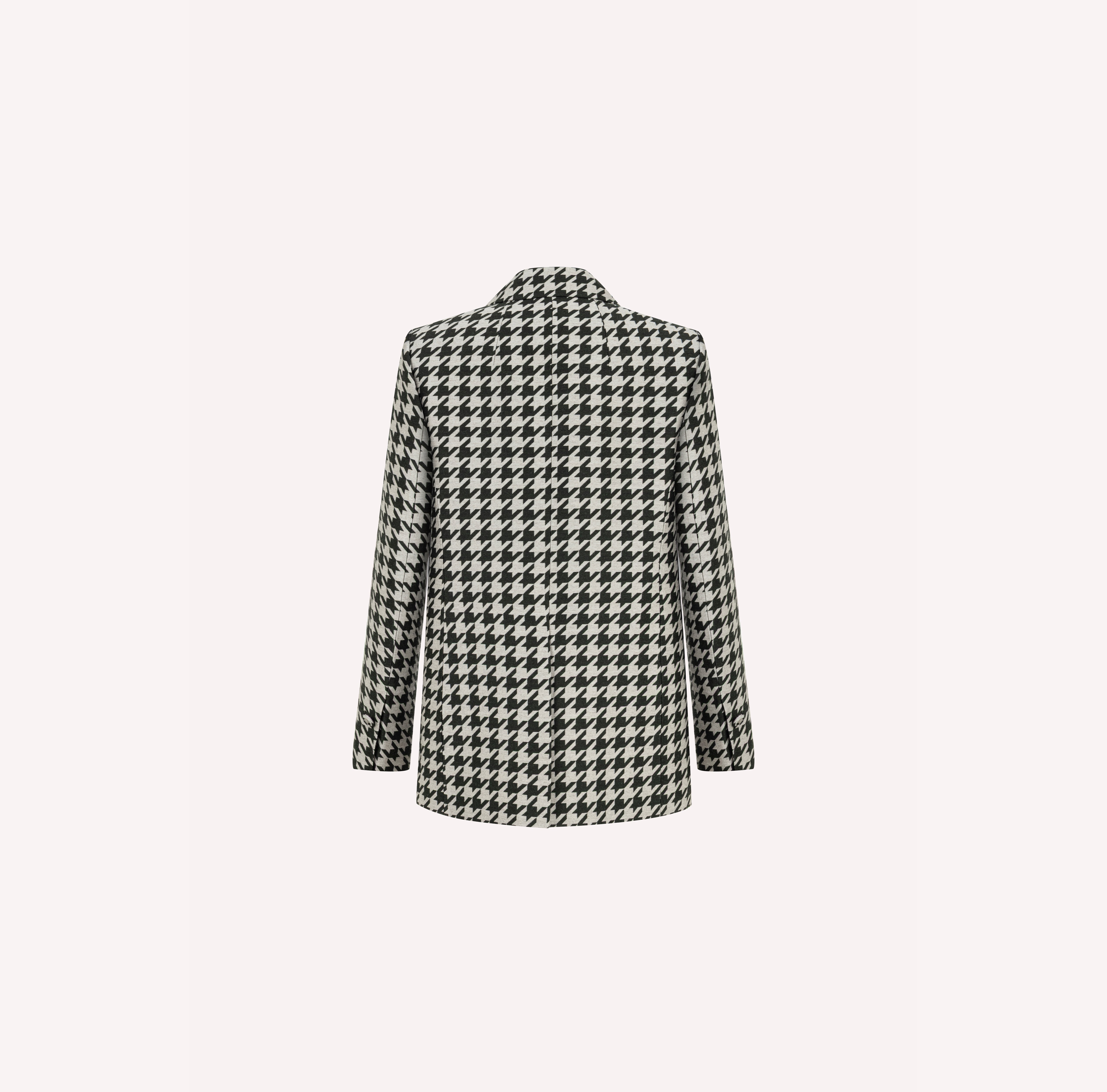 Green Pied-de-Poule Wool Blazer