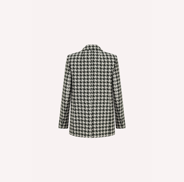 Green Pied-de-Poule Wool Blazer