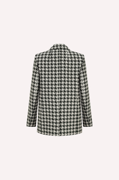 Green Pied-de-Poule Wool Blazer
