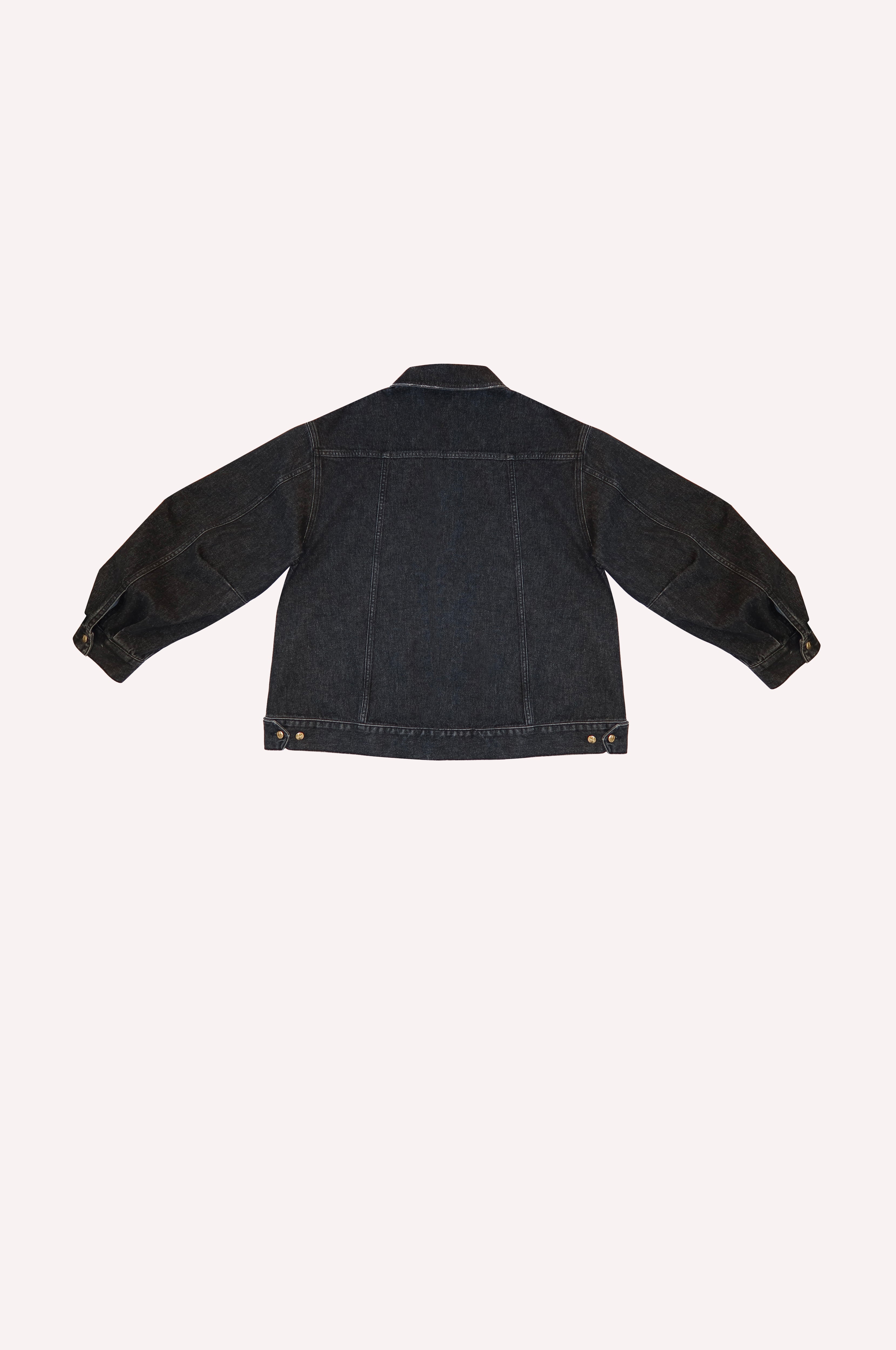 Crystal-Embellished Oversized Denim Jacket