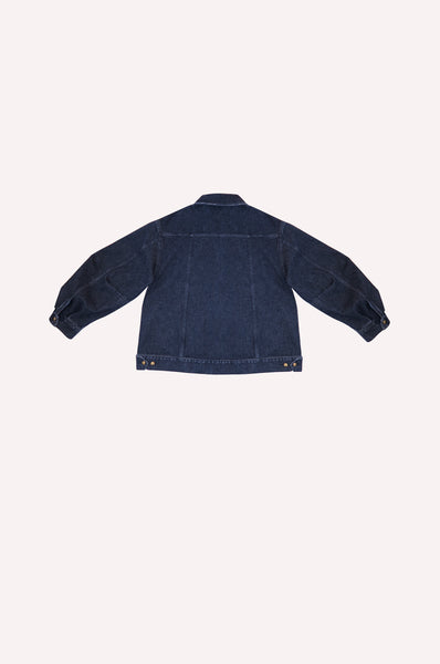 Crystal-Embellished Oversized Denim Jacket