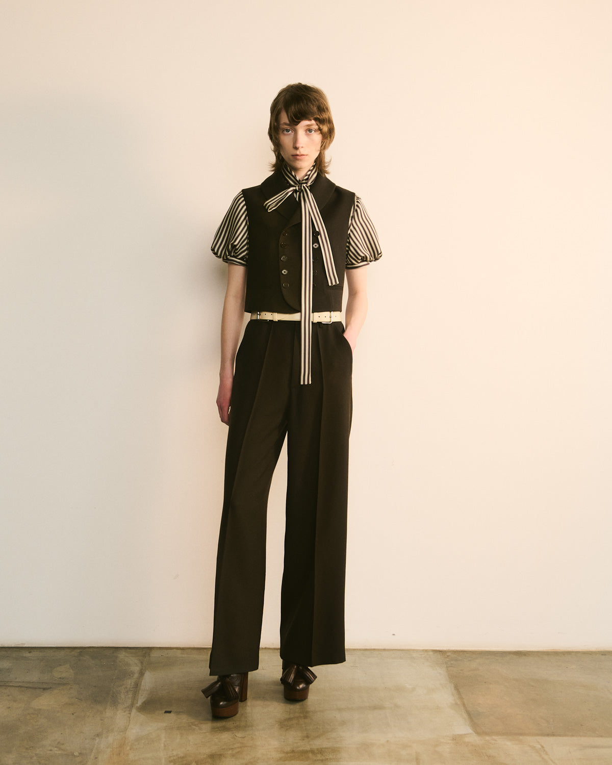 Tailored High-Waisted Wool Pants