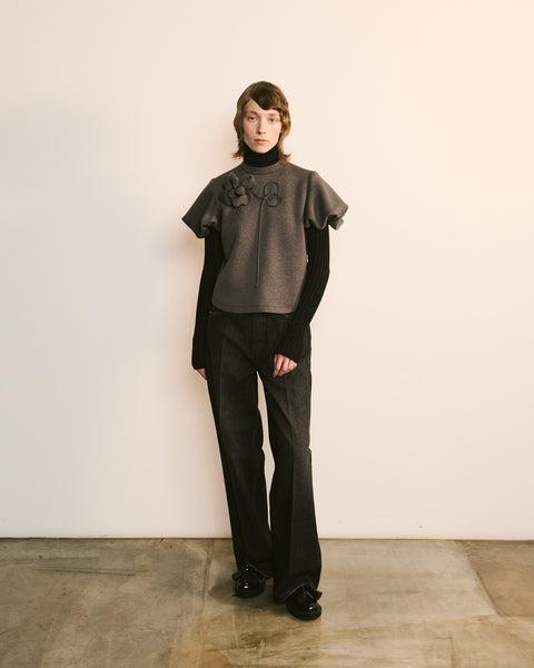 Sweatshirt with Flower Detail