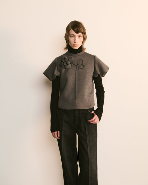 Sweatshirt with Flower Detail