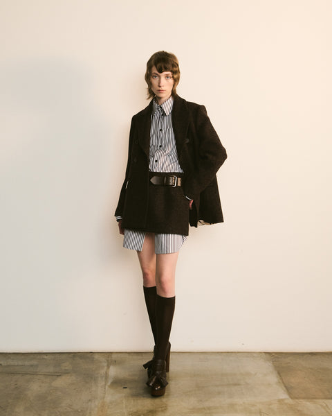 Striped Tailored Mini Skirt