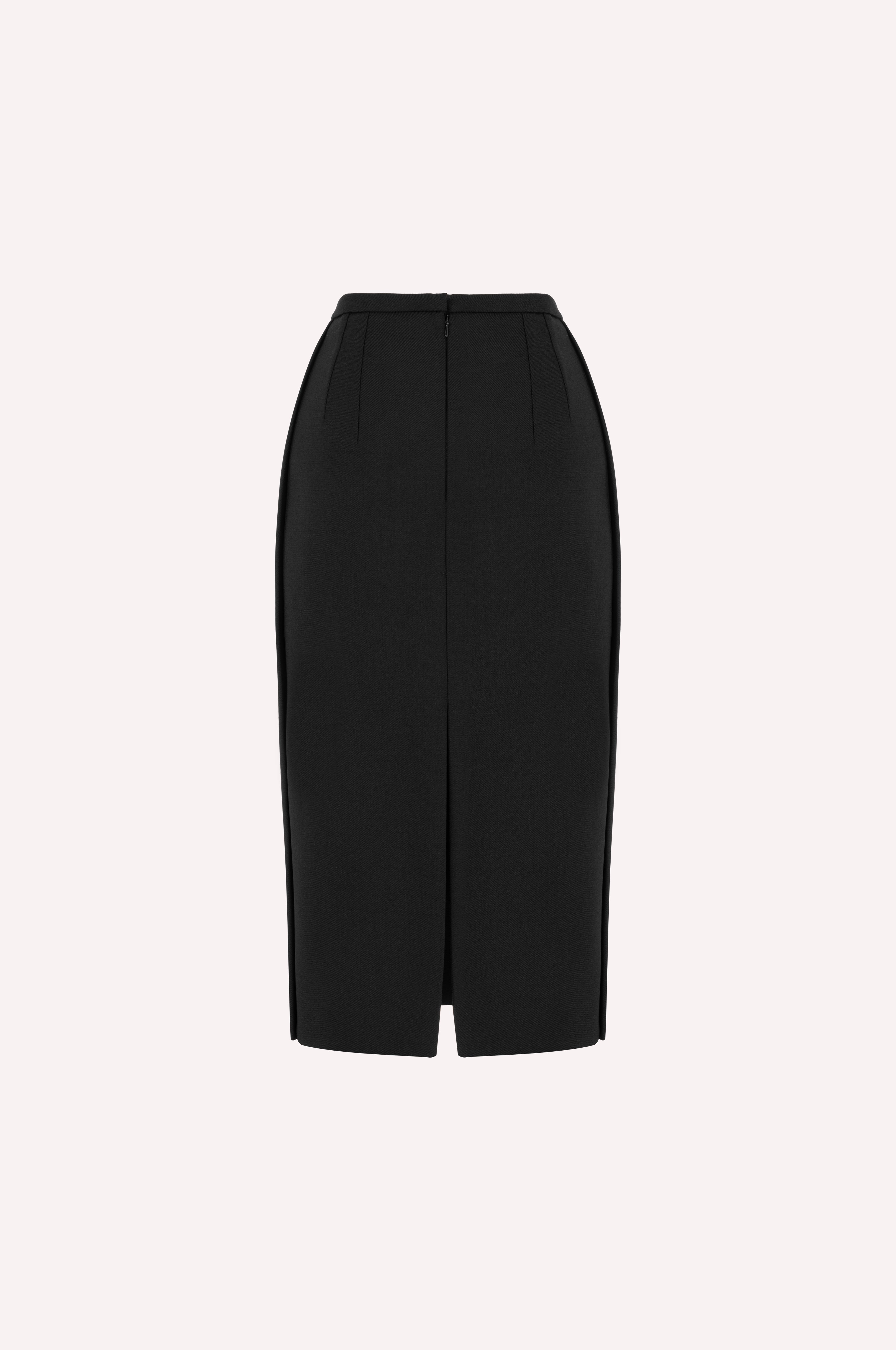 Open-Slit Pencil Skirt