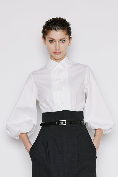 Balloon Sleeve Poplin Shirt