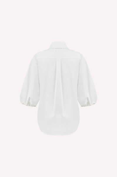 Balloon Sleeve Poplin Shirt