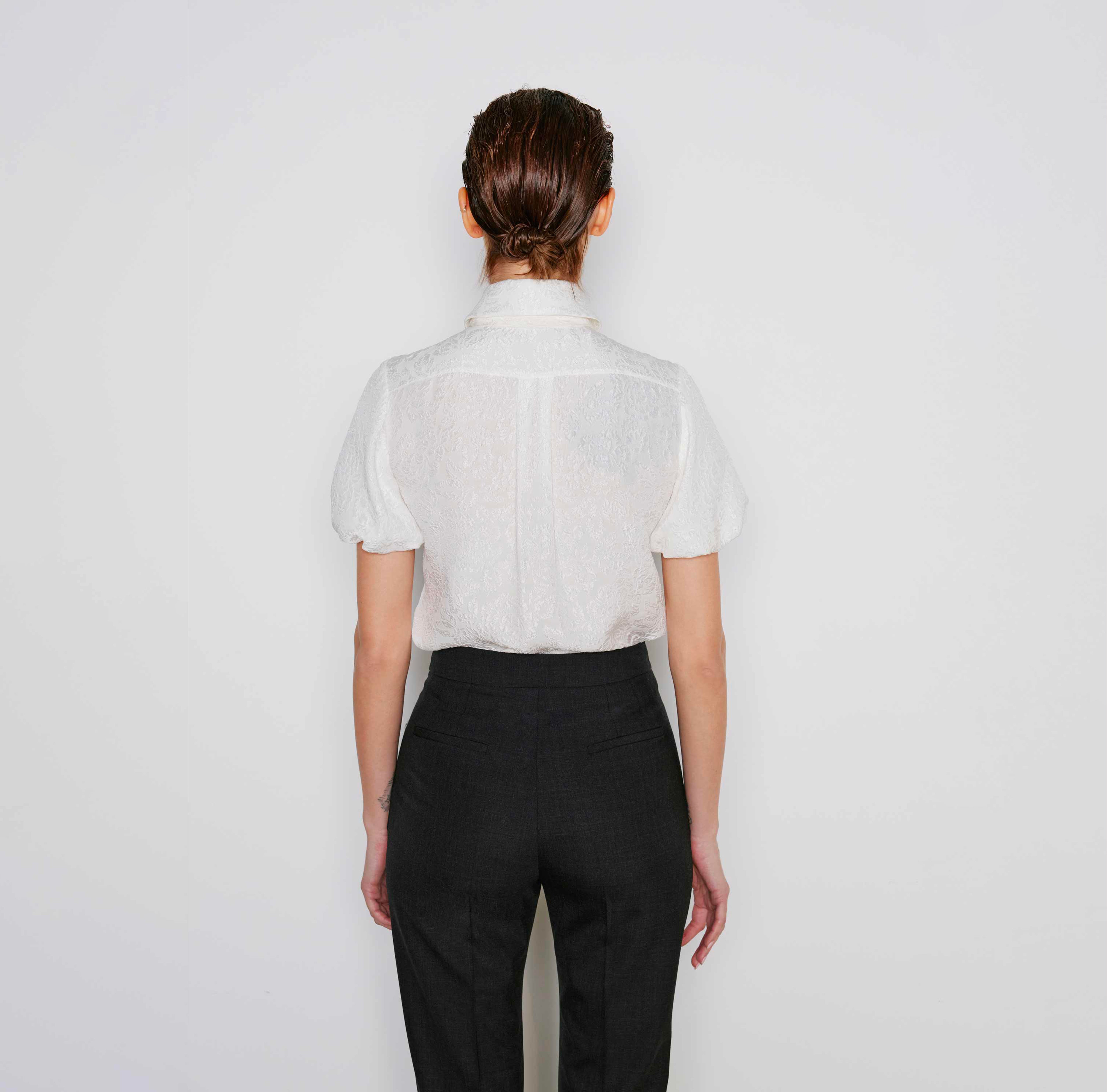 Chic Silk Blouse with Bow Detail