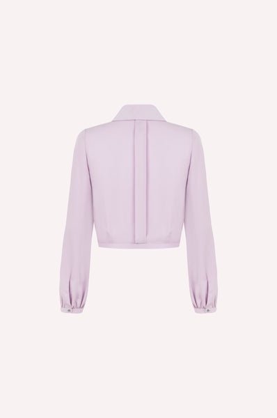 Lilac Embellished-Collar Blouse