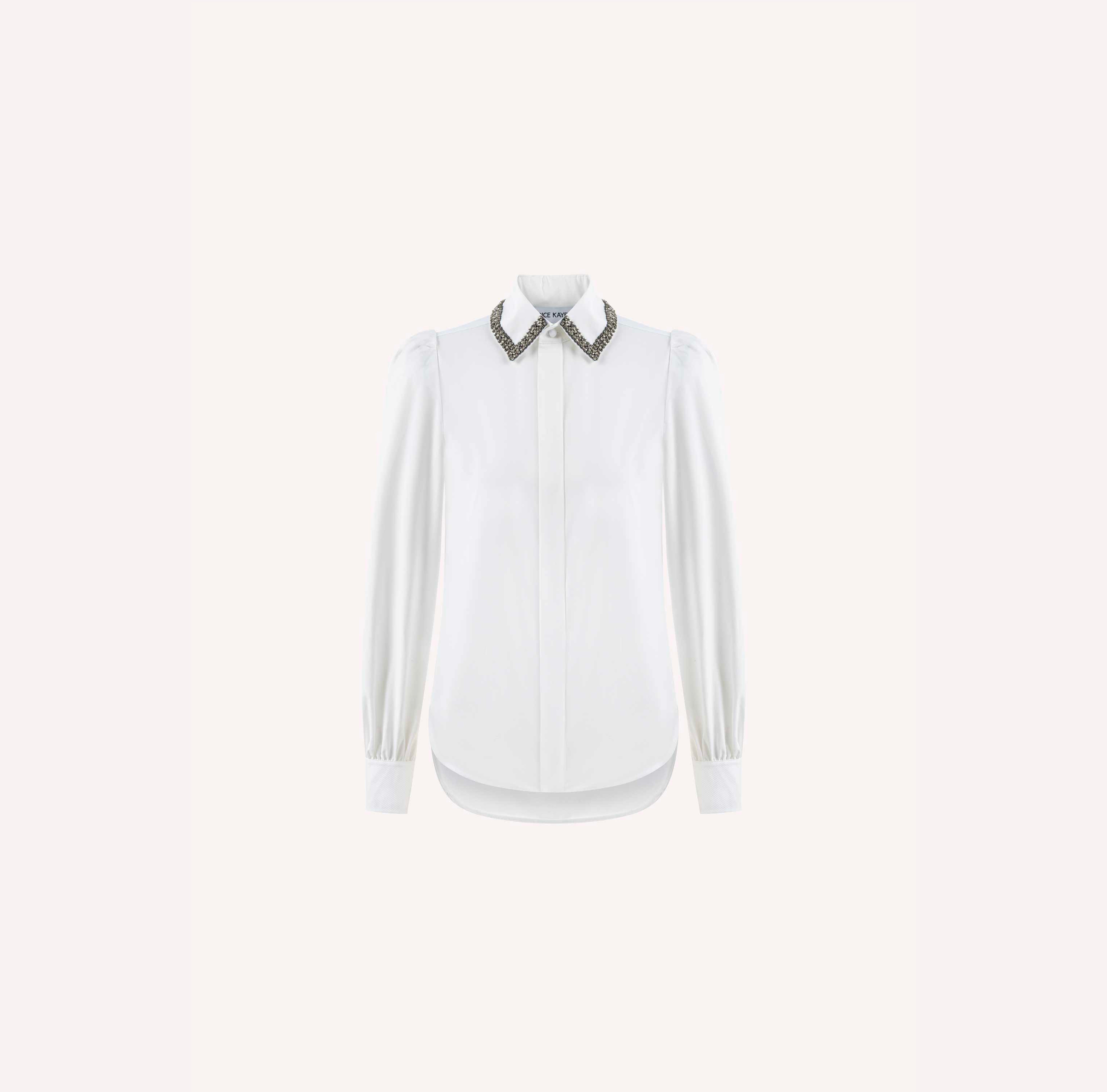 Crsytal Embellished Poplin Shirt