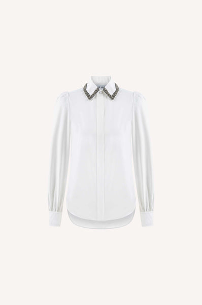 Crsytal Embellished Poplin Shirt