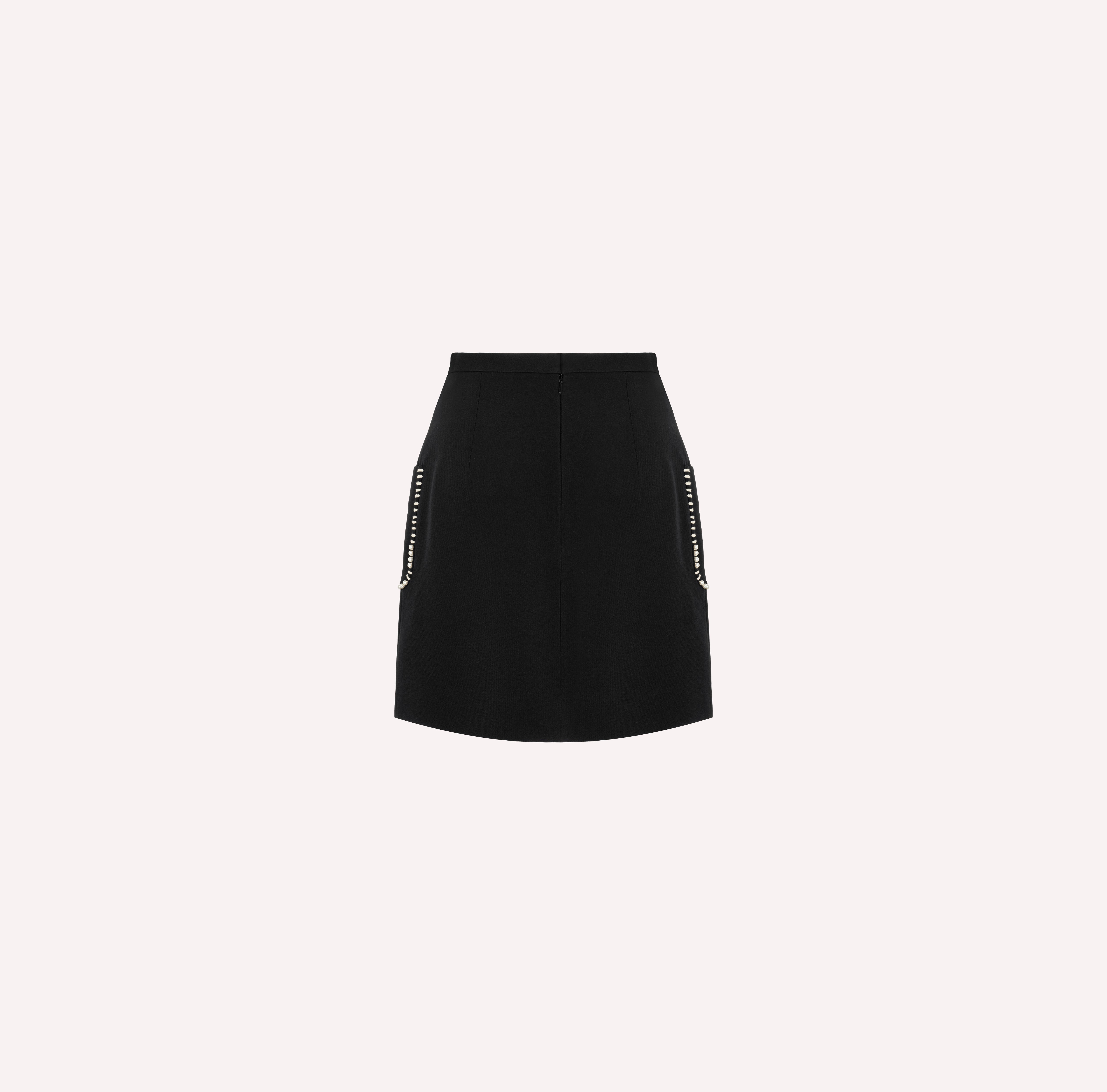 Pearl Embellished Mini Skirt
