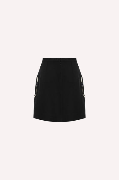 Pearl Embellished Mini Skirt