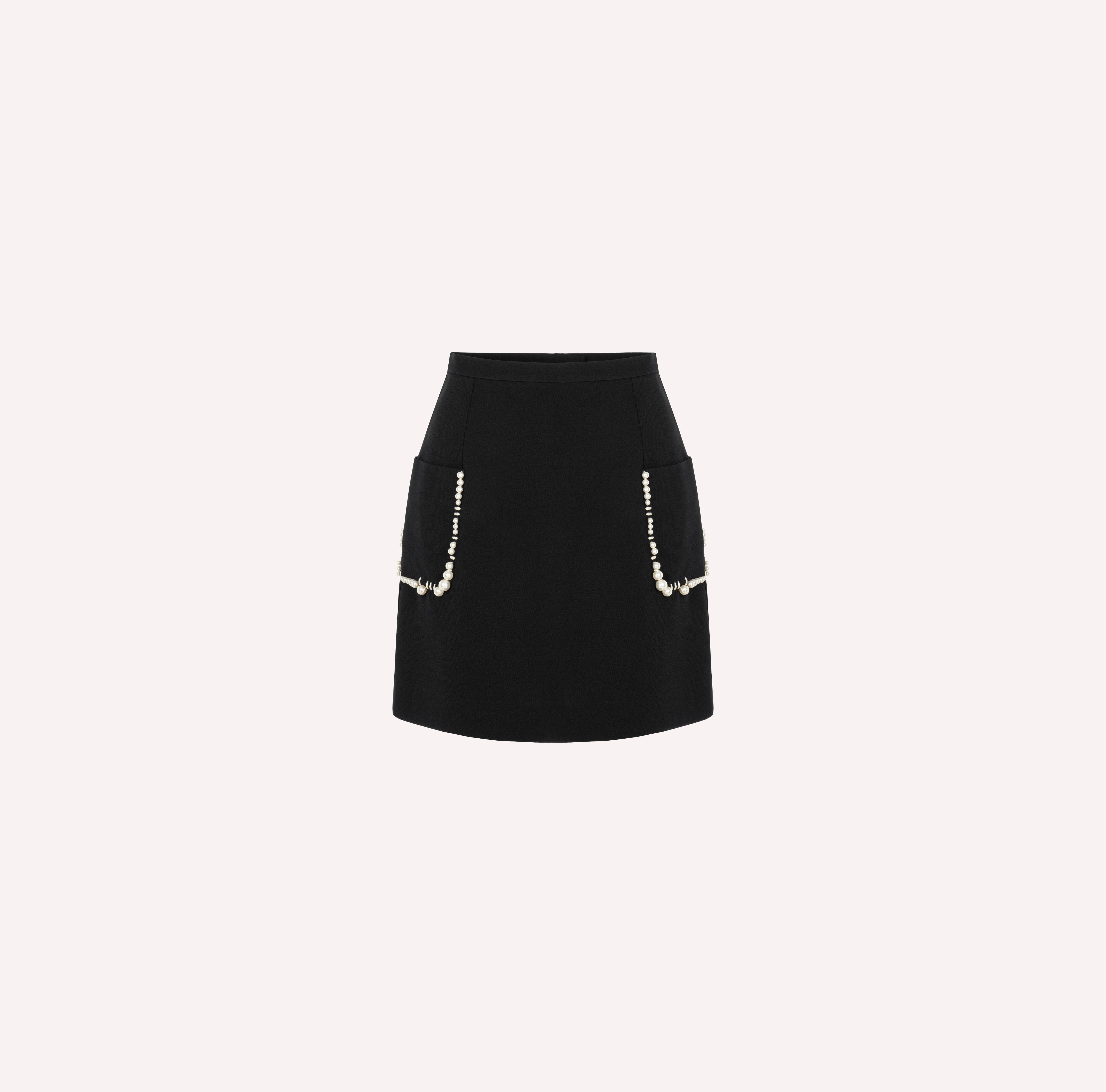 Pearl Embellished Mini Skirt