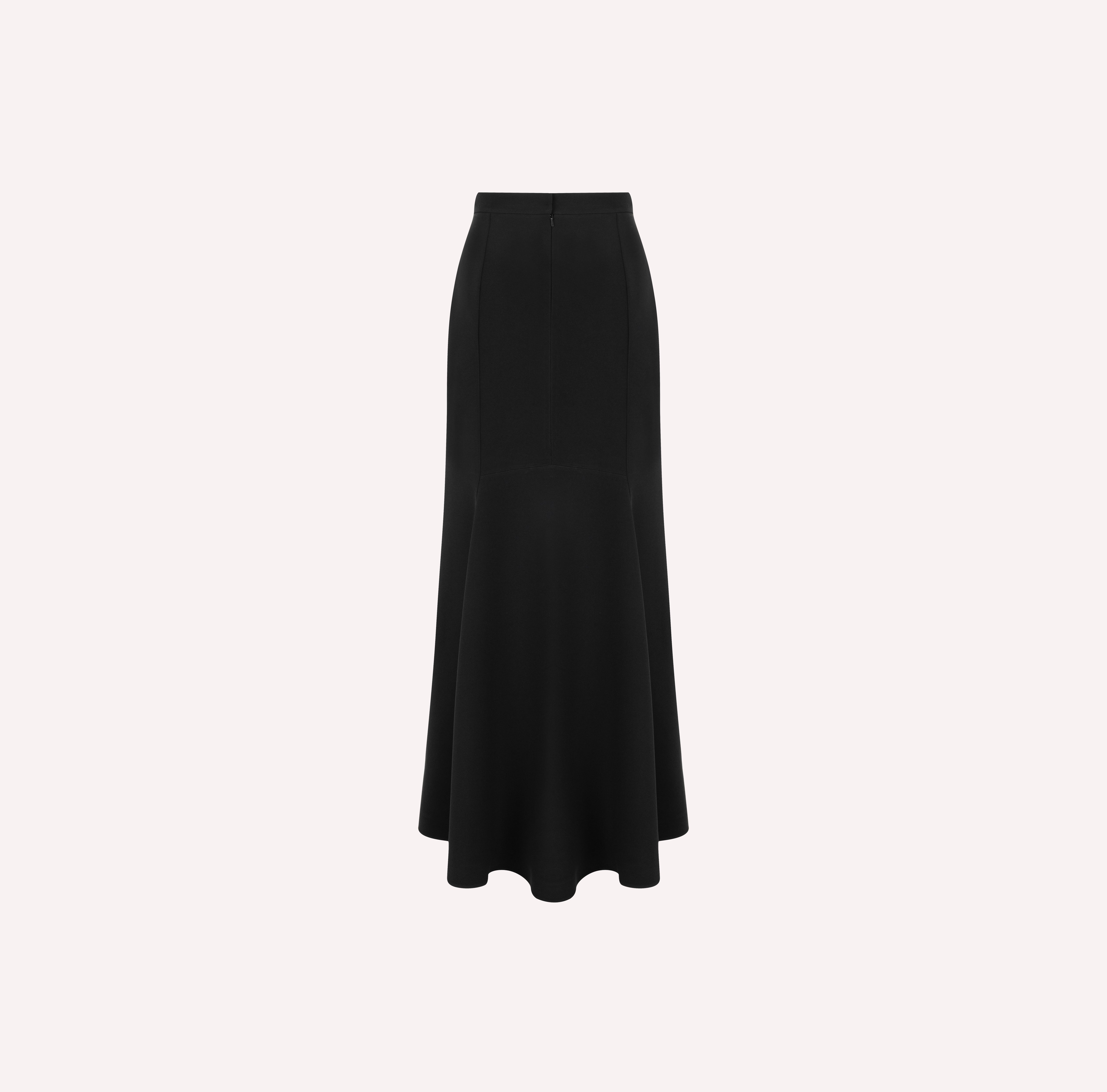 Sleek Black High-Waisted Maxi Skirt